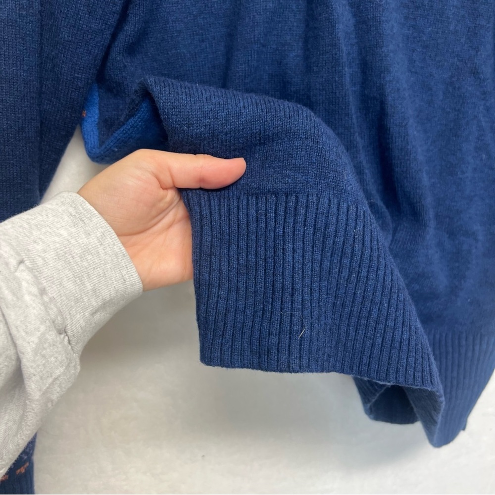 Sundance Blue Multi-Pattern Wrap Sweater - Picture 8 of 13